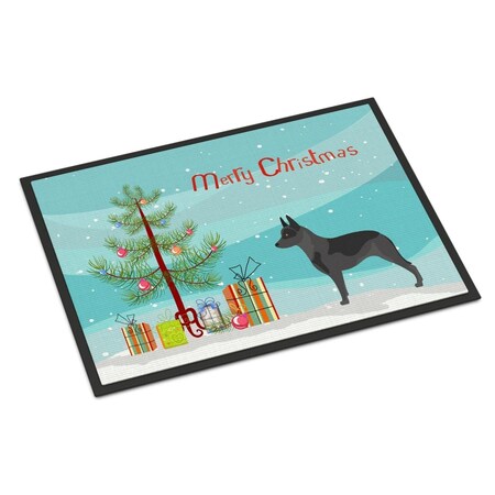 Carolines Treasures Australian Cattle Dog Christmas Indoor or Outdoor Mat - 18 x 27 in. BB8451MAT